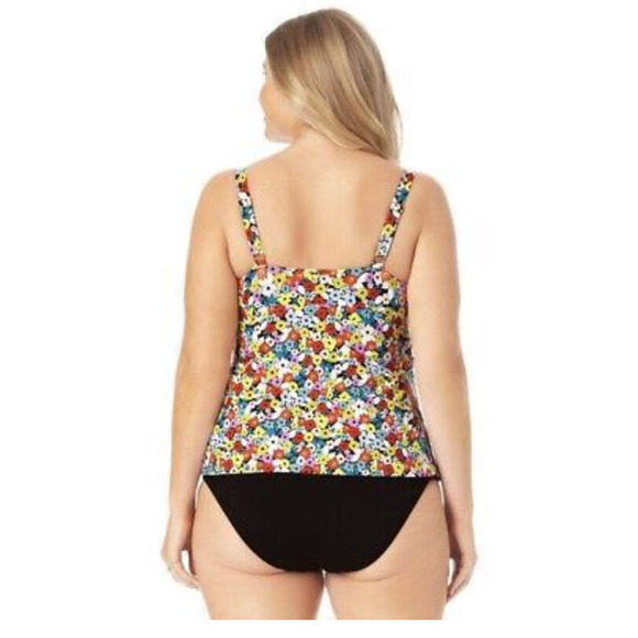 Anne Cole FLOWER Underwire MULTI Floral Underwire Swim Tankini Top NWT $74 - Picture 7 of 7